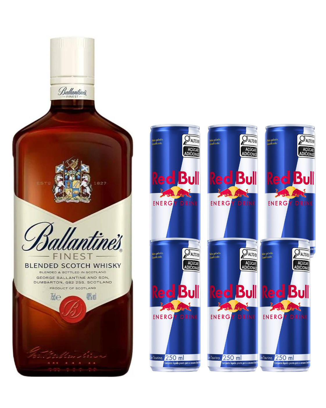Ballantine's Finest 1L + 6x Red Bull