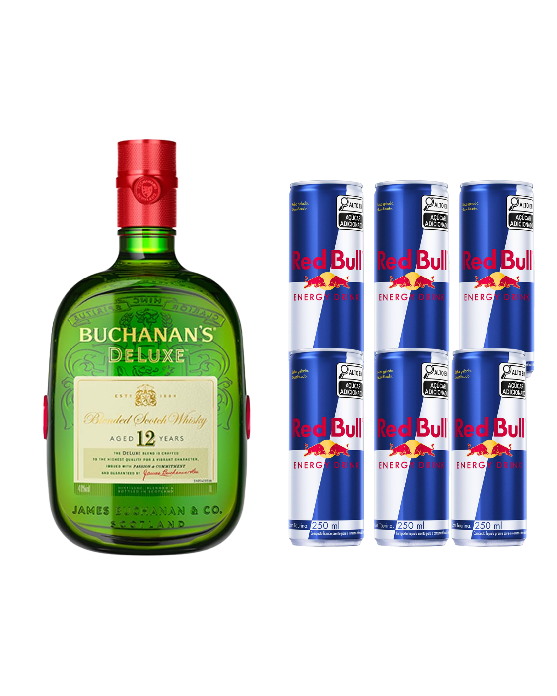 Buchanan's 12 Anos + 6x Red Bull