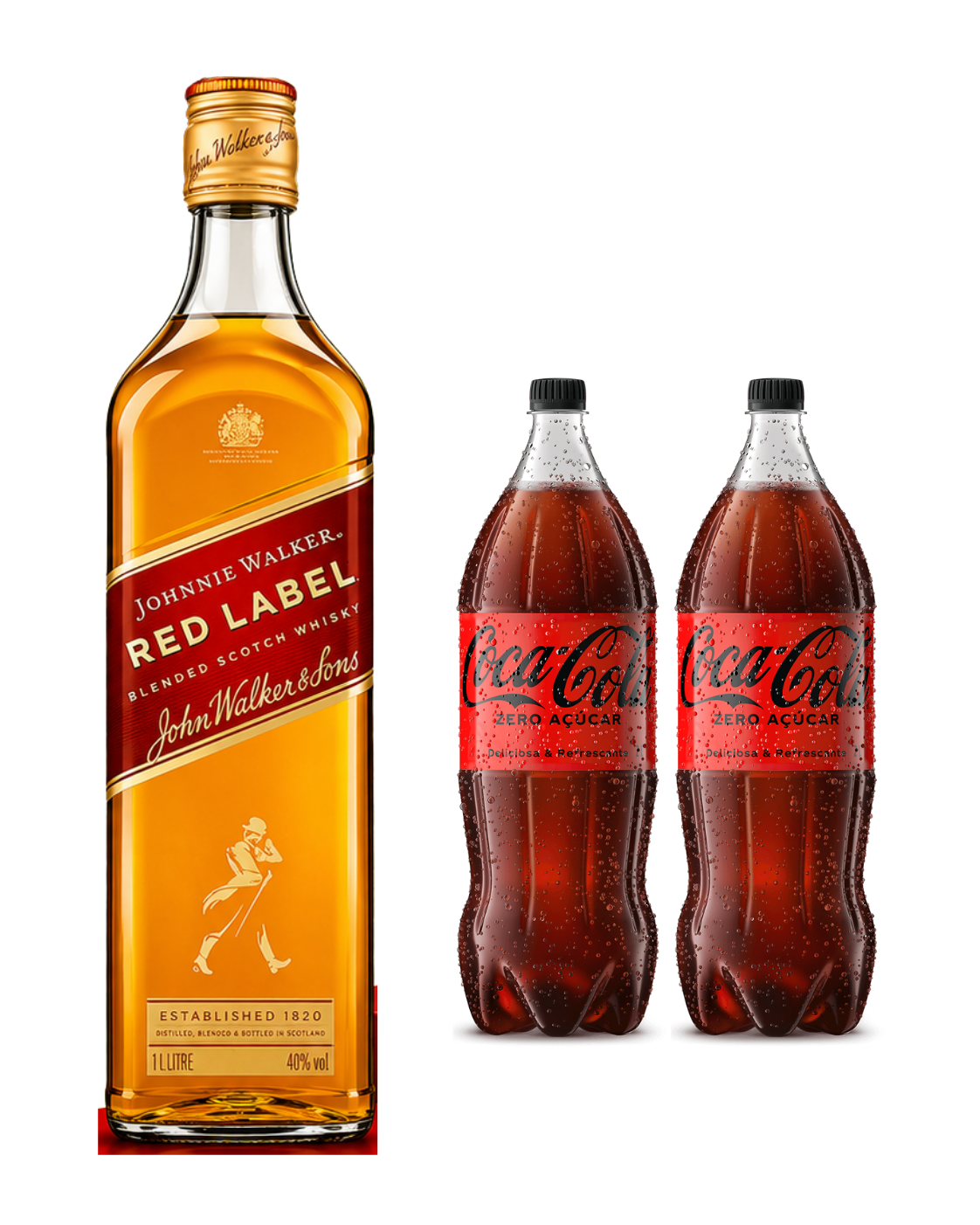 Johnnie Walker Red Label 1L + Coca-Cola Zero